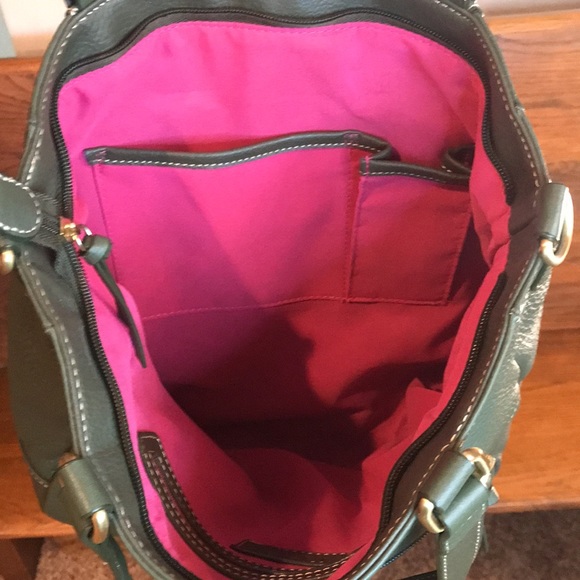a.n.a GREEN LEATHER SHOULDER BAG - Picture 11 of 11